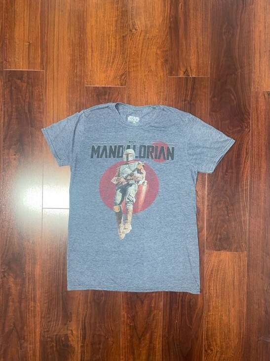 Star Wars Other - Star Wars The Mandalorian Graphic T-Shirt Grey Blue Heathered Small